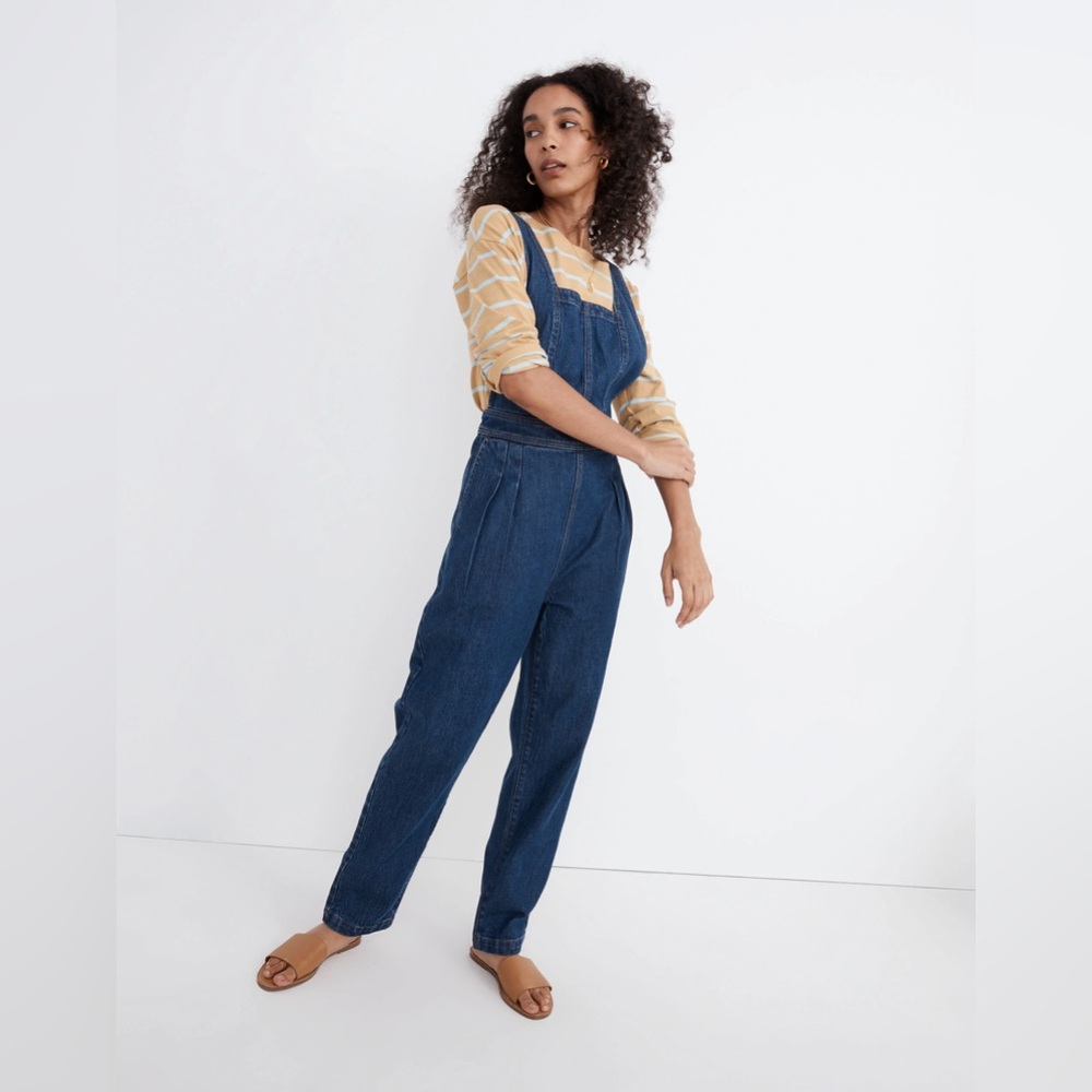 NWT Madewell Tapered Denim Overalls in Dunson Wash
